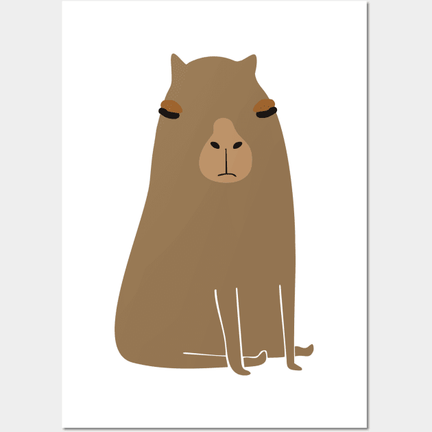 Fat capybara Wall Art by grekhov